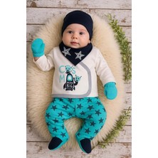 Veralya Yıldız Desenli Fularlı 5'li Erkek Hastane Çıkışı