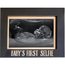 Braventa Collection Pearhead Bebeğin Ilk Selfie Sonogram Resim Çerçevesi, Cinsiyetsiz Bebek Hatırası Fotoğraf Çerçevesi,