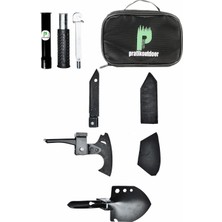 Braventa Collection Multitool Katlanır Kürek, Balta, Bıçak, Testere, Çekiç, Çapa Seti