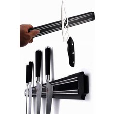 Braventa Collection Mıknatıslı Paslanmaz Duvar Bıçak Askısı Standı 55 cm