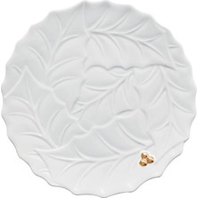 Easy Life Holly & Berries Porselen Pasta Tabağı 20,0cm - Beyaz