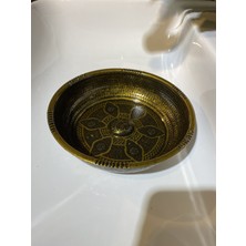 UltraMint Antik Işlemeli Eskitme Hamam Tası, Şık ve Zarif Tasarım