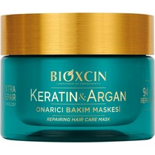 Braventa Collection Bioxcin Keratin & Argan Onarıcı Saç Bakım Maskesi 225 ml - Yıpranmış ve Hassas Saçlar Botoks Etkili