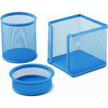 Braventa Collection Perfore 3 Lü Masa Üstü Set, Mavi