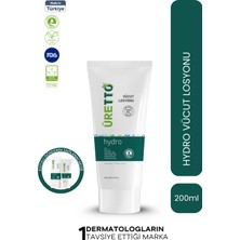 Üretto Hydro Vücut Losyonu - 200 ml, Üre ve Hyaluronik Asit ile Zenginleştirilmiş Unisex Nemlendirici ve Cilt Yenileyici