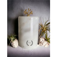 UltraMint Şık ve Dayanıklı Mermer Görünümlü Çöp Kovası, Modern Ev ve Ofis Kullanımı