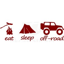Mlh Store Eat Slepp Offroad Oto Özel Yeni Sticker 4x4 Özel Yeni Sticker Kırmızı 40*13 cm