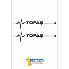 Mlh Store Tofaş Nabız Özel Yeni Sticker Siyah 30*8 cm