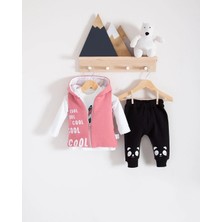 Hazego Yelekli 3 Lü Kız Bebek Takım
