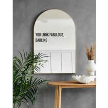 Mlh Store You Look Fabulous Ayna Stickeri Siyah 37x12 cm Özel Tasarım ve Trend Stil