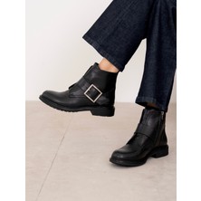 Ece'nin Butiği Sorella Siyah Hakiki Deri Kadın Bot