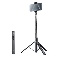 CoverZone RZP001 | Otomatik Açılan Profesyonel 160CM Selfie Çubuğu + Tripod, 425GR, Bluetooth Uzaktan Kumanda, 360° Döner, Akıllı Telefonlar Için Ayarlanabilir, Katlanabilir ve Hafif Seyahat Için Uygun