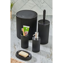 UltraMint Pratik Banyo Seti, 5 Parça Yuvarlak Tasarım, Temizlik ve Düzen Için