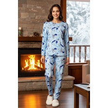 Remsa Kadın Desenli Comfort Pijama Takımı 0511 Mavi