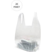 Royaleks Şeffaf Atlet Poşet Büyük Boy 30X56 cm 20 Paket Takriben 3.000 Adet