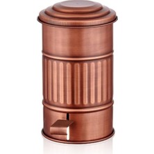 UltraMint 5l Metal Pedallı Çöp Kovası, Banyo Bakır Kaplama, Sağlam ve Şık Tasarım