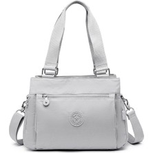 Smart Bags Krinkıl Kumaş Omuz Çantası BC 1125 - Açık Gri