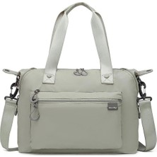 Smart Bags Ekstra Hafif Kumaş Günlük Kadın Omuz Çantası BC 3139 - Açık Gri