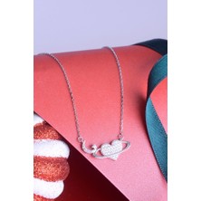 Innuendo Jewelry 925 Ayar Gümüş Taşlı Kalp Universe Kolye