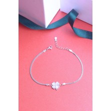 Innuendo Jewelry 925 Ayar Gümüş Sedefli Yonca Bileklik