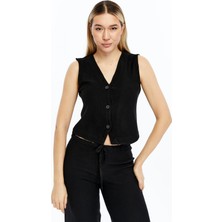 Select Moda Kadın Kolsuz Triko Takım