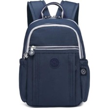 Smart Bags Küçük Boy Krinkıl Kumaş Kadın Sırt Çantası BC 3179 - Lacivert