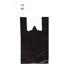 Royaleks Siyah Atlet Poşet Orta Boy 29X50 cm Takriben 850 Adet 10 kg