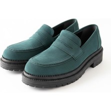 Laura Shoes Laura Kadın Süet Loafer Lyra Yeşil
