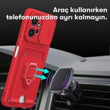 Sh Ticaret Newface Redmi Note 12 4g Kılıf Zuma Kartvizitli Yüzüklü Silikon - Kırmızı