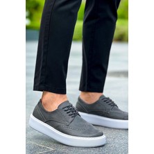 Zapatos CH149 Changer Over Erkek Günlük Bağcıklı Cilt Klasik Ayakkabı Cbt - Antrasit