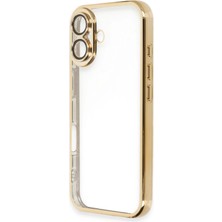 Sh Ticaret Newface Iphone 16 Kılıf Lensli Silikon - Gold