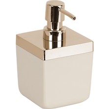 UltraMint Şık ve Modern Banyo Seti, Bej ve Altın Detaylar, Zarif Tasarım