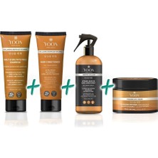 Braventa Collection Yoon 4'lü Saç Bakım Seti Tuzsuz Şampuan, Saç Spreyi, Saç Maskesi ve Saç Bakım Kremi Besleyici, Onarı