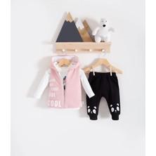 Hazego Yelekli 3 Lü Kız Bebek Takım