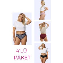 New Lilla 18006-8 Kadın 4'lü Bato Külot Paketi
