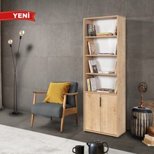 EVMO Home 8102 Evm Kitaplık , 2 Kapaklı , 6 Bölmeli , 5 Raflı , Safir