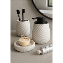 UltraMint Şık 3'lü Banyo Seti, Bej Renkli, Modern Tasarım, Konforlu Kullanım