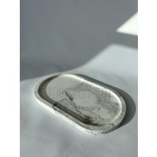 UltraMint Şık Mermer Desenli Beton Tepsi Sunumluk, Modern ve Zarif Tasarım