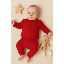 Hazego Çizgili Kumaş % 100 Pamuk 2'li Unisex Takım