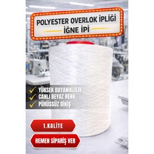 Vesta Makina Beyaz Endüstriyel Overlok Dikiş Makinesi Ipi 1600 Denye – 6 kg Dayanıklı Polyester