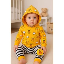 Hazego Civciv Desenli 2'li % 100 Pamuk Erkek Bebek Takımı