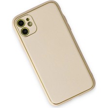 Karahanbey Newface Iphone 12 Kılıf Coco Deri Silikon Kapak - Gold