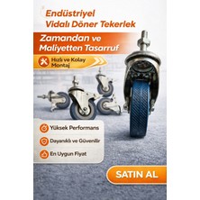 Vesta Makina 100 Adet Endüstriyel Vidalı Döner Tekerlek (75X21)