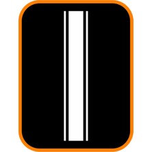 Mlh Store Kaput Çift Şerit Özel Yeni Sticker Oto Özel Yeni Sticker 118*20 cm Beyaz