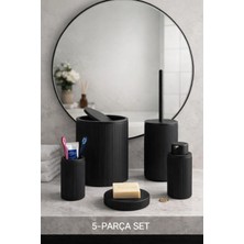 UltraMint Pratik ve Şık 5 Parça Banyo Aksesuar Seti, Temizlik Kolaylığı Sağlar