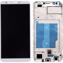OEM Hwi Uyumlu Y7 2018 LCD Ekran Beyaz Çıtalı