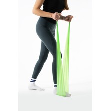 Myortica Yeşil Direnç Lastiği – Pilates, Fitness ve Egzersiz Spor Bandı, Kas Güçlendirme ve Esneme