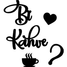 Mlh Store Bi Kahve Oto Özel Yeni Sticker Siyah 25 x 30 cm