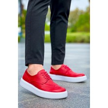 Zapatos CH149 Changer Over Erkek Günlük Bağcıklı Cilt Klasik Ayakkabı Cbt - Kırmızı