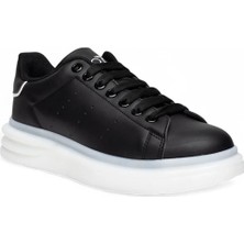 Best Of 628-26 Cilt Deri Anatomik Erkek Sneaker Siyah Beyaz